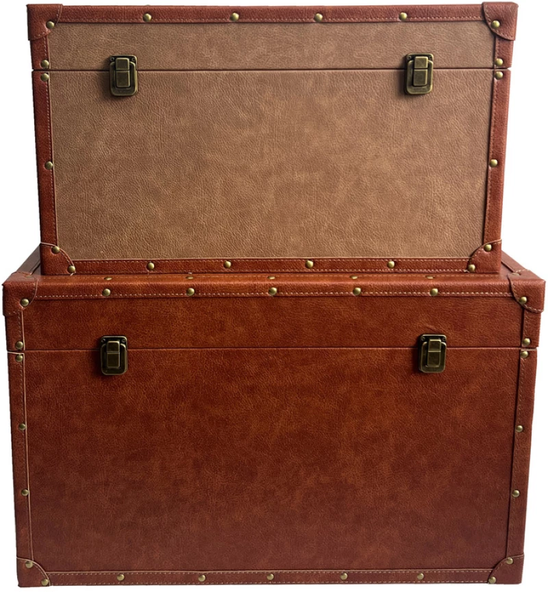 381412 BRYST ΜΠΑΟΥΛΑ SET 2ΤΜΧ COGNAC PURO 64X40XH40CM