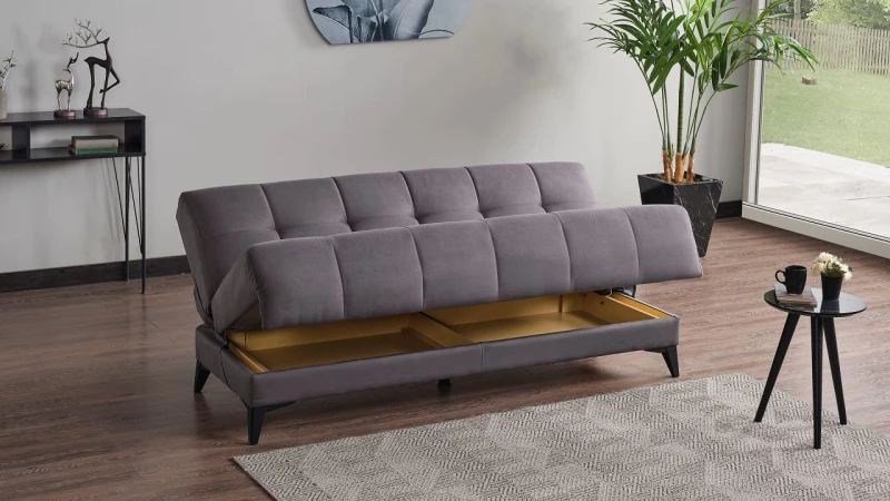 Τριθέσιος Καναπές Dublin Anthracite - ALZDLN3X152441