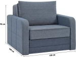 Πολυθρόνα Κρεβάτι Brisa Μπλε - MZI01KBRS085CM83001