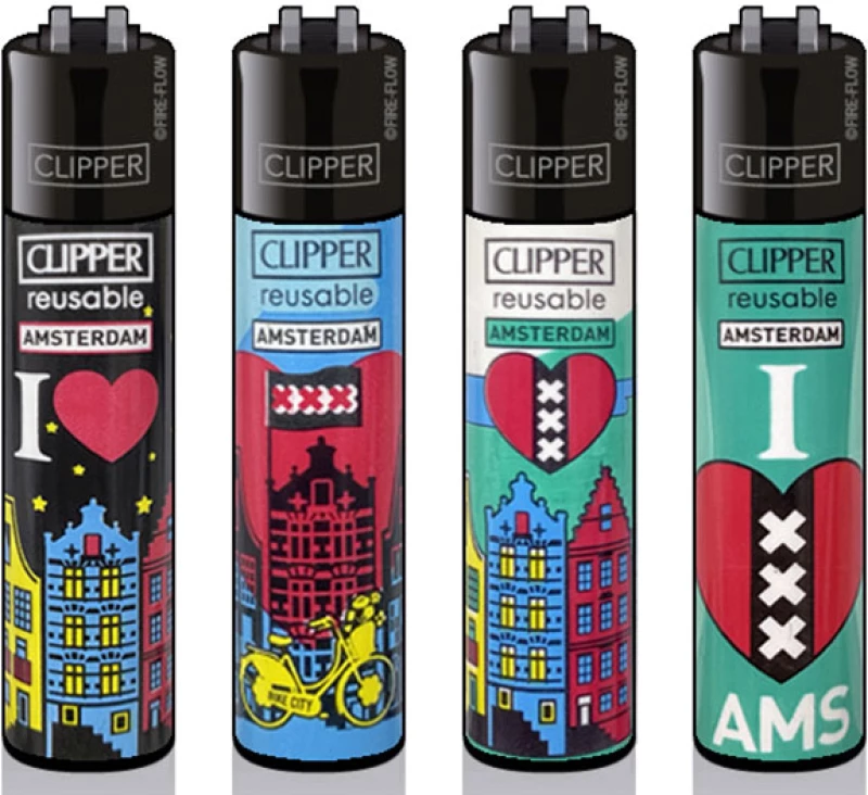 Clipper Αναπτήρας Μεγάλος - I Love Amsterdam XXX