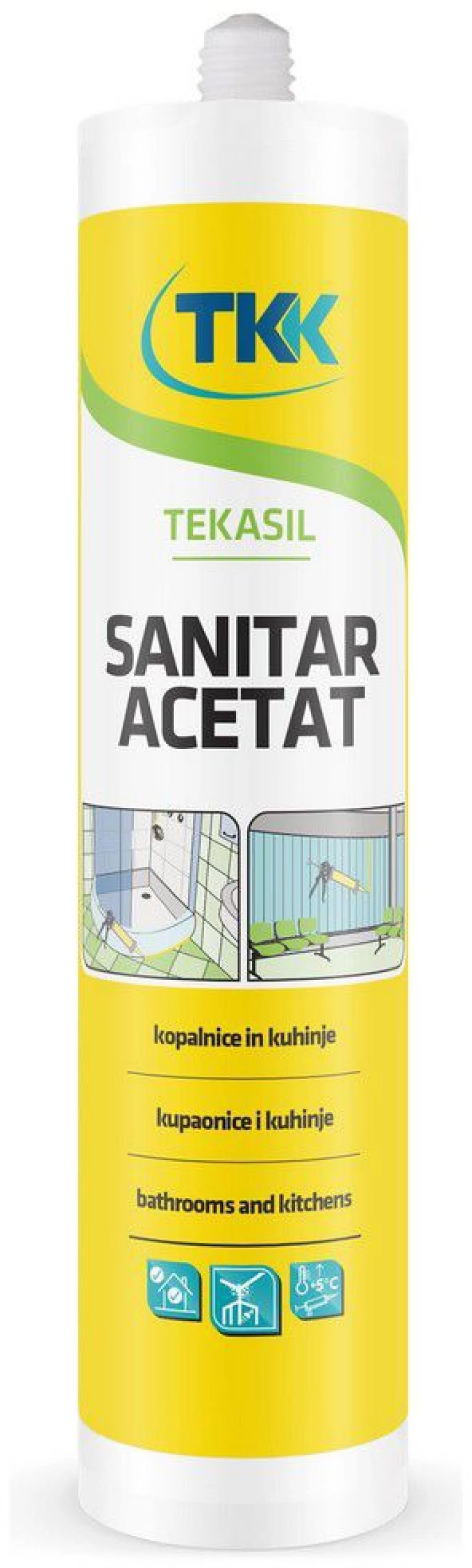 Σιλικόνη φύσιγγα TKK SANITARY γκρι 280ml 163019