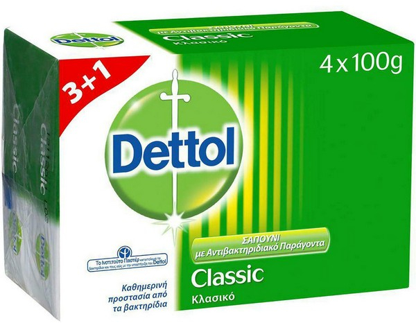 Dettol Classic Soap Bar100gr (3+1)