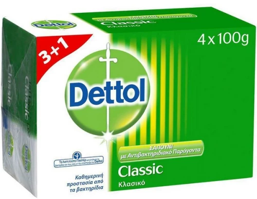Dettol Classic Soap Bar100gr (3+1)