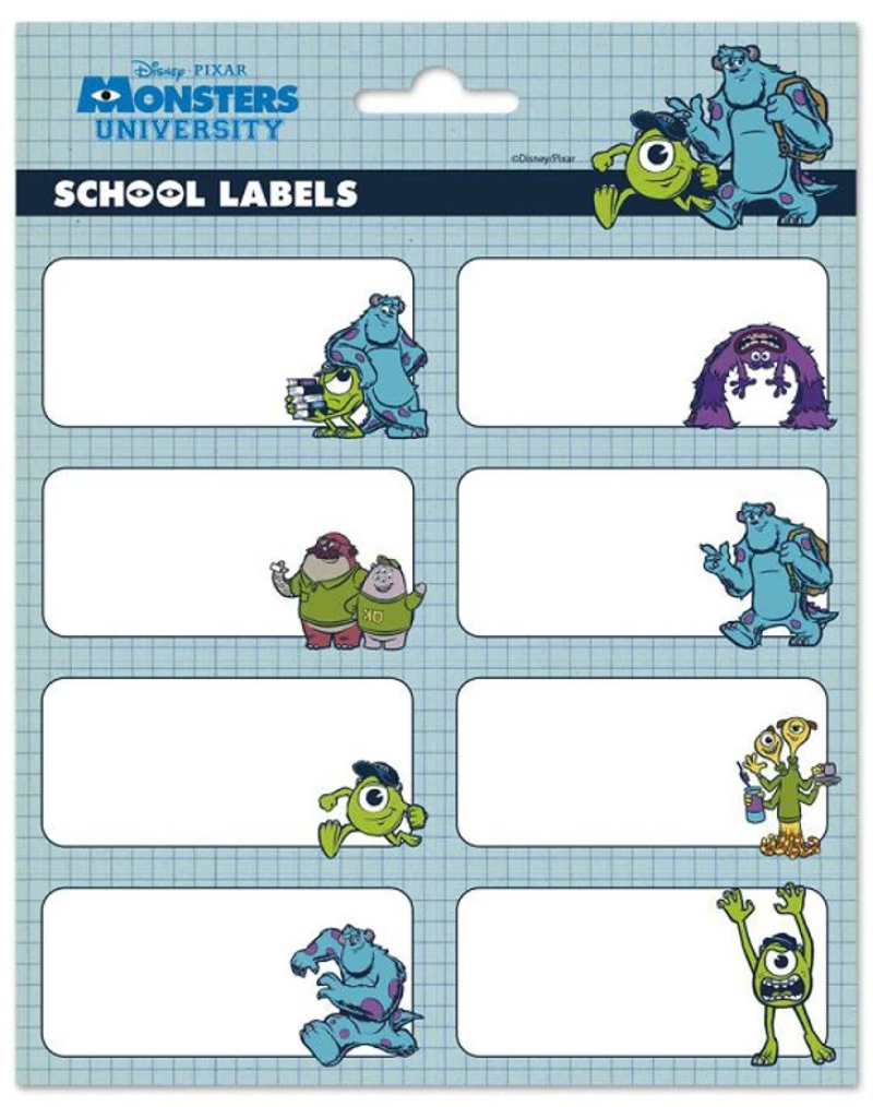 385330 ΑΥΤΟΚΟΛΛΗΤΕΣ ΕΤΙΚΕΤΕΣ 8X2 PIXAR MONSTERS INC