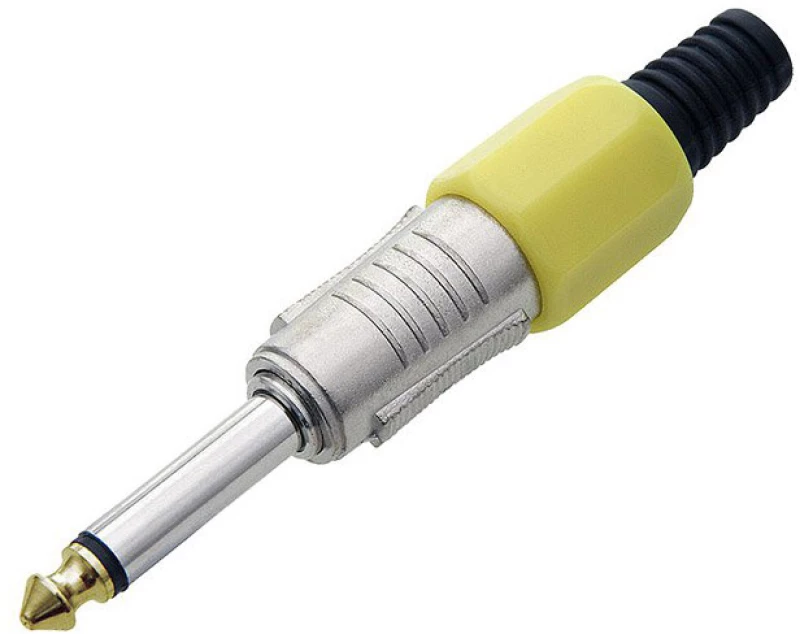 DM-9359 . Φις Jack 6.35mm Mono Αρσενικό Κίτρινο