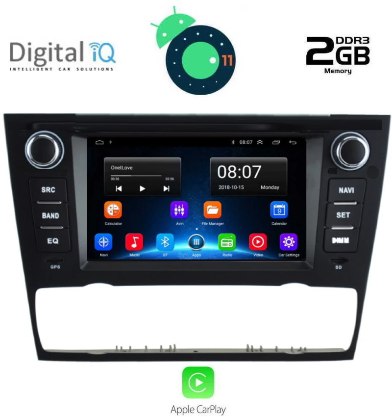 DIGITAL IQ X1095_GPS (7'' DECK) BMW S.3 E90 mod. 2005-2012