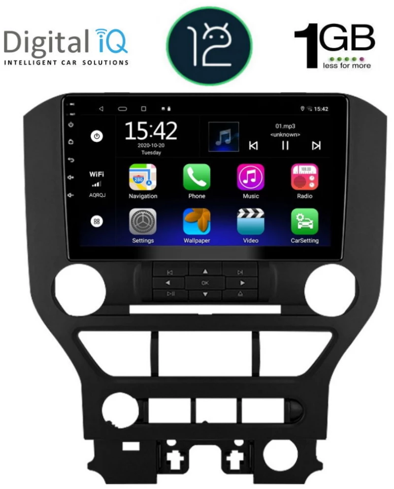 DIGITAL IQ RTA 1166_GPS (9inc) MULTIMEDIA TABLET OEM FORD MUSTANG mod. 2015-2020