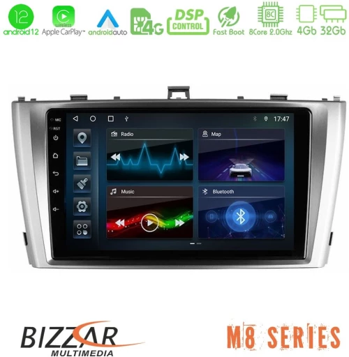 Bizzar m8 Series Toyota Avensis t27 8core Android12 4+32gb Navigation Multimedia Tablet 9 u-m8-Ty0864