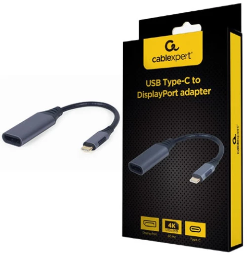 CABLEXPERT USB TYPE-C TO DISPLAYPORT FEMALE ADAPTER SPACE GREY RETAIL PACK