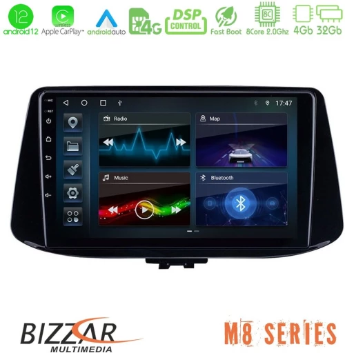 Bizzar m8 Series Hyundai i30 8core Android13 4+32gb Navigation Multimedia Tablet 9 u-m8-Hy0890