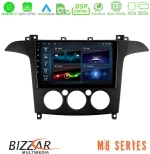 Bizzar m8 Series Ford s-max 2006-2008 (Manual A/c) 8core Android13 4+32gb Navigation Multimedia Tablet 9 u-m8-Fd408