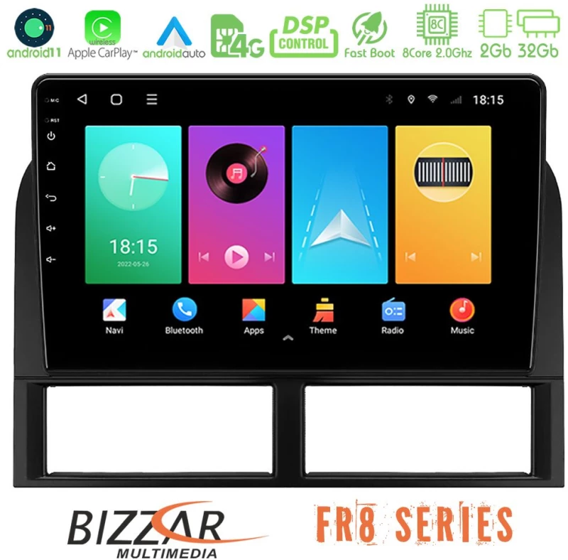 Bizzar fr8 Series Jeep Grand Cherokee 1999-2004 8core Android13 2+32gb Navigation Multimedia Tablet 9 u-fr8-Jp027n