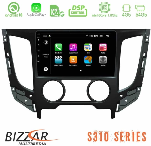 Bizzar S310 Mitsubishi L200 2016-2021 car pad 9 Android 10 Multimedia Station u-bz-G6199