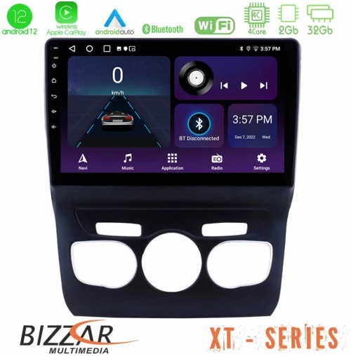Bizzar xt Series Citroen c4l 4core Android12 2+32gb Navigation Multimedia Tablet 10 u-xt-Ct0131