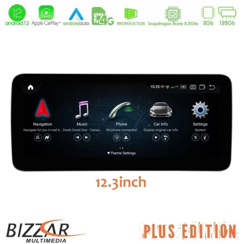Bizzar oem Mercedes A/cla/gla Class Ntg5 Android13 (8+128gb) Navigation Multimedia 12,3″ Anti-Reflection u-mb-7117