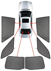 PVC.PEU-3008-5-A PEUGEOT 3008 5D 2010+ ΚΟΥΡΤΙΝΑΚΙΑ ΜΑΡΚΕ CAR SHADES - 6 ΤΕΜ.