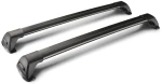 Y8050233 ΜΠΑΡΕΣ ΟΡΟΦΗΣ ΑΛΟΥΜΙΝΙΟΥ ΜΑΥΡΗ YAKIMA FLUSH MIXED 90+95cm ΜΕ ΚΛΕΙΔΙ - 2 TEM.