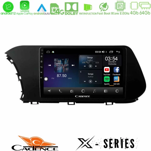 Cadence x Series Hyundai i20 2021-2023 8core Android12 4+64gb Navigation Multimedia Tablet 9 u-x-Hy0680