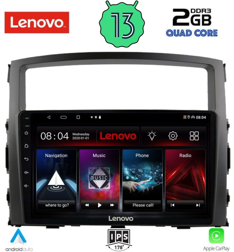 LENOVO LVD 4446_CPA (9inc) MULTIMEDIA TABLET OEM MITSUBISHI PAJERO mod. 2006-2013