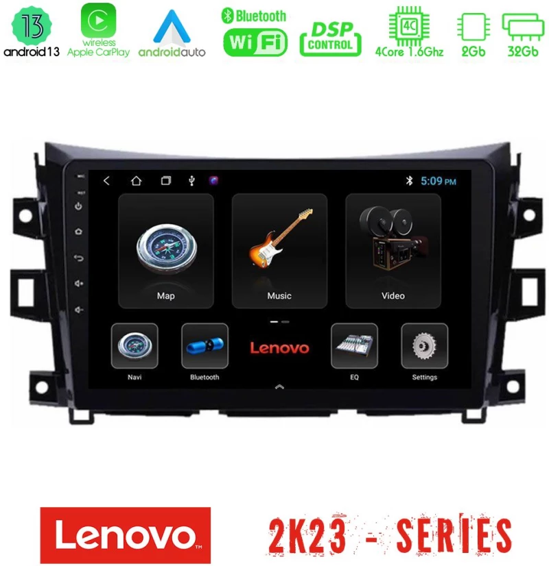 Lenovo car pad Nissan Navara Np300 4core Android 13 2+32gb Navigation Multimedia Tablet 9 u-len-Ns0340