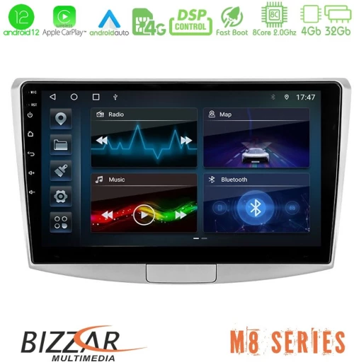 Bizzar m8 Series vw Passat 8core Android13 4+32gb Navigation Multimedia Tablet 10 u-m8-Vw0002