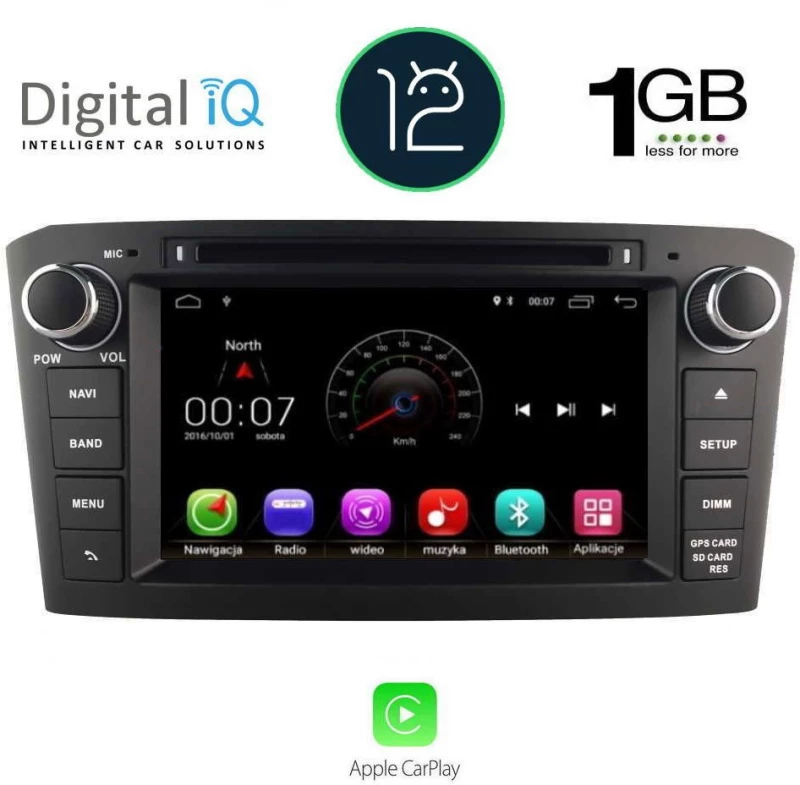 DIGITAL IQ MSM 125_CP (7” DVD) MULTIMEDIA OEM TOYOTA AVENSIS (T25) mod. 2003-2008