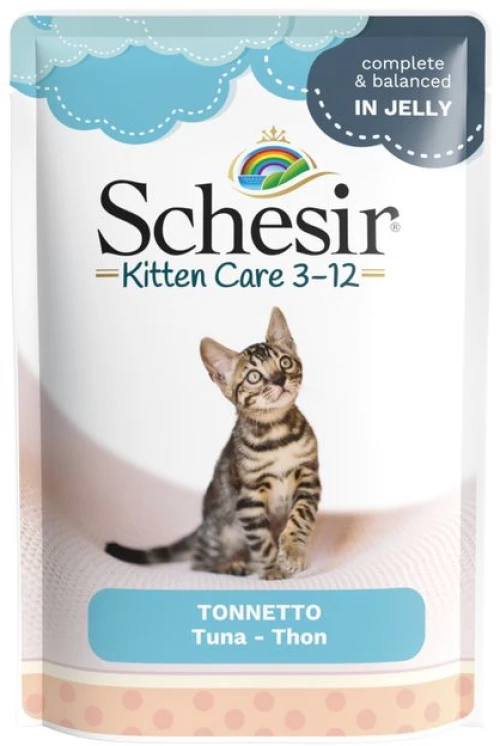 Υγρή Τροφή Γάτας Schesir Cat Pouch Kitten Tuna 85gr με Τόνο