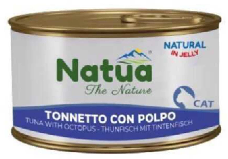Υγρή Τροφή Γάτας Natua Cat Τόνος & Χταπόδι σε Ζελέ 85gr