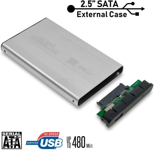External case hdd 2.5'' sata silver