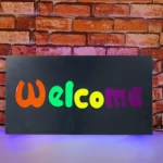 Led Φωτιζόμενη Διαφημιστική Πινακίδα "Welcome" 43X23εκ