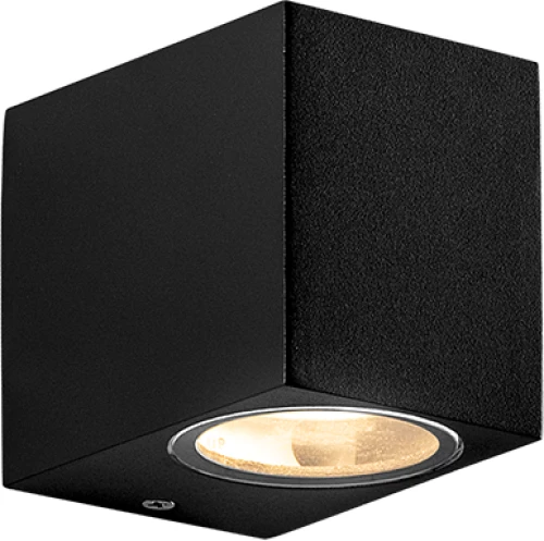 GU10 WALL LUMINAIRE  PLASTIC 230V AC BLACK IP65 MAX 3W LED ACA SL8110GU10B