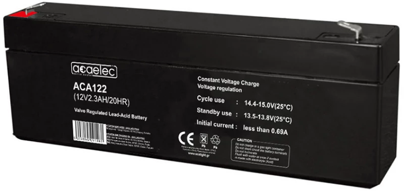 ΜΠΑΤΑΡΙΑ AGM VRLA 12V 2.3AH/20HR (F1 τερματικό) ACA ACA122
