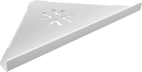 Σπογγοθήκη-Ραφάκι Γωνιακό Επιτοίχιο W283xD217xH42mm Stainless Steel White Mat Verdi Strantza 7231001