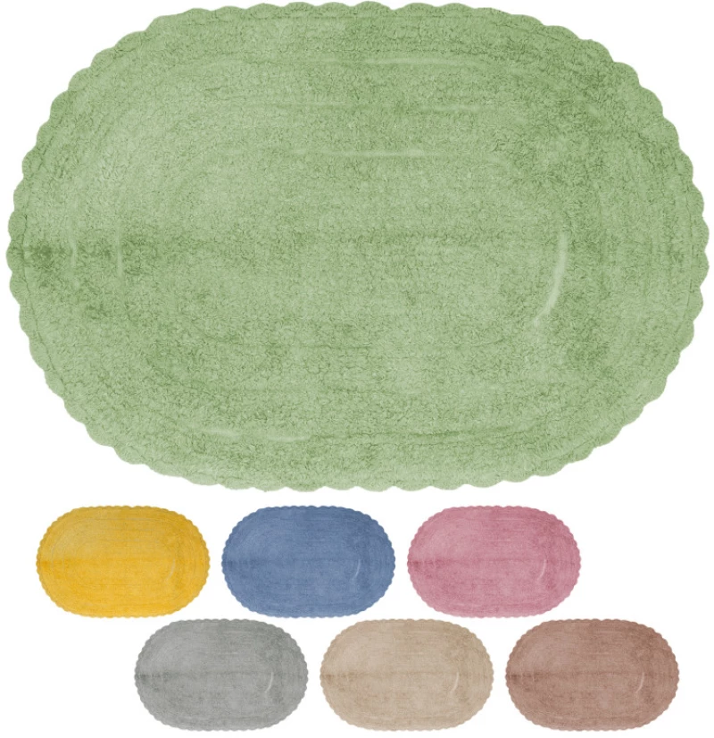 Πατάκι Μπάνιου Βαμβακερό Οβάλ 50x70cm Viosarp - 5206753040507