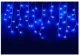 Χριστουγεννιάτικα Λαμπάκια LED Μπλε 3μ τύπου Κουρτίνα με Διαφανές Καλώδιο και Προγράμματα 68424 OEM