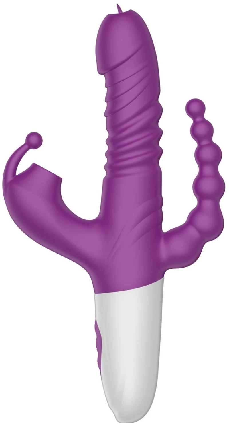Triple Stimulation Thrusting Vibrator