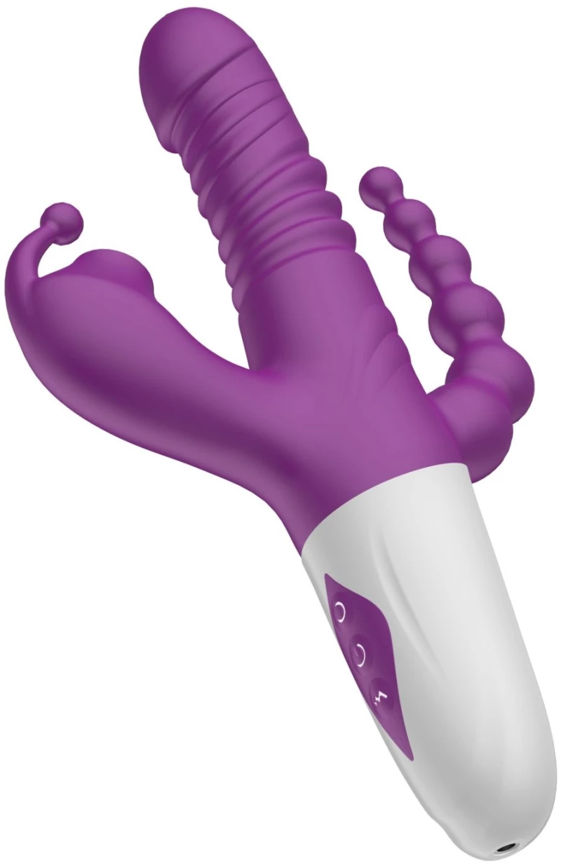 Triple Stimulation Thrusting Vibrator