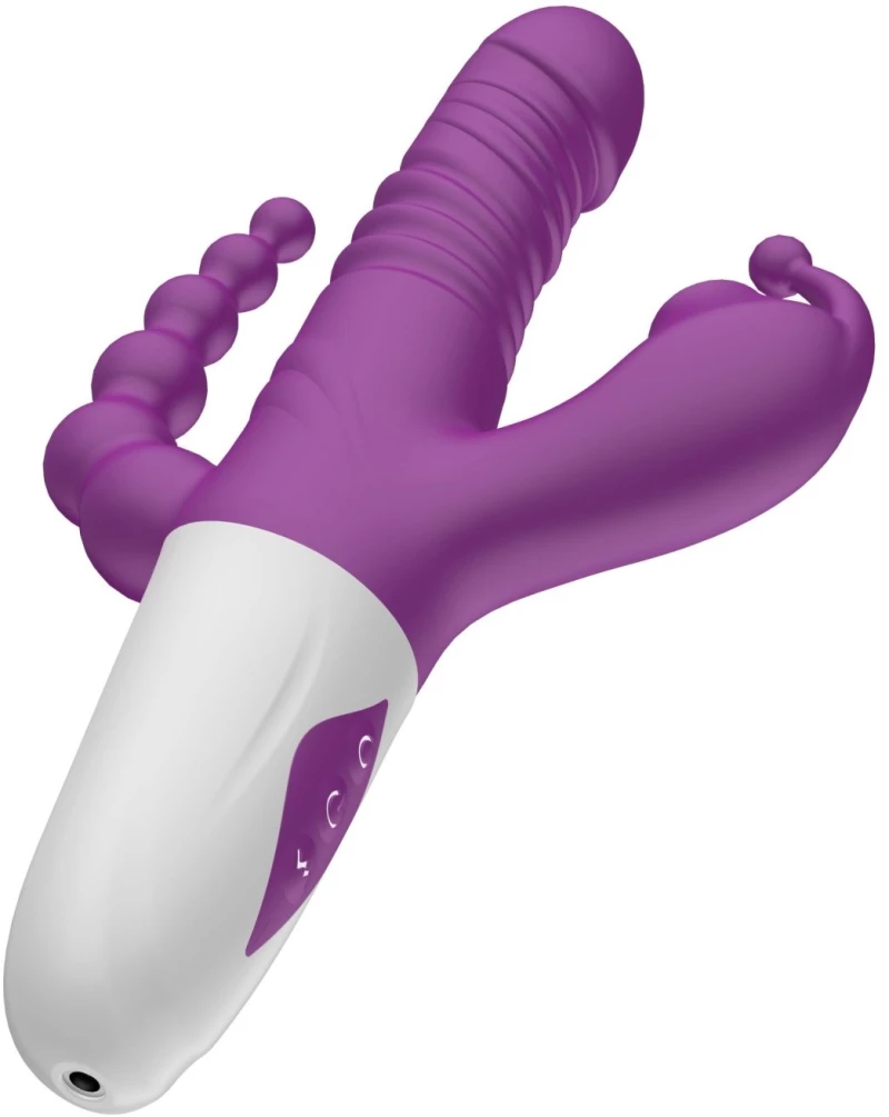 Triple Stimulation Thrusting Vibrator