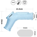Vibrating Drip Knights Ring with Scrotum Sleeve Blue - Lovetoy