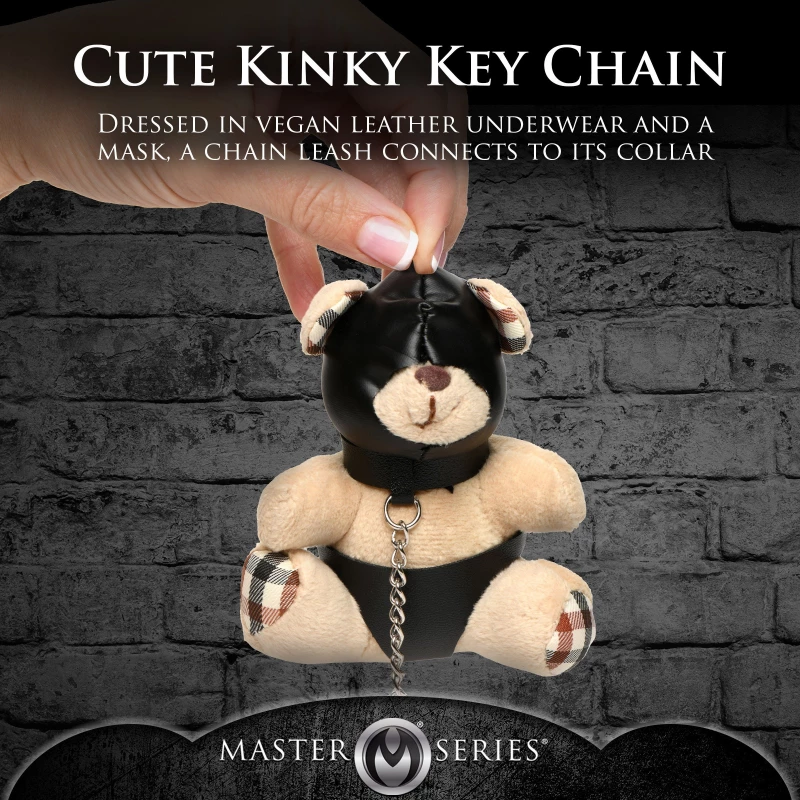 HOODED TEDDY BEAR KEYCHAIN