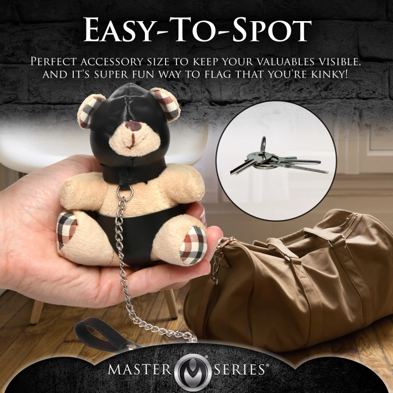 HOODED TEDDY BEAR KEYCHAIN
