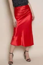Bias Satin Midi Skirt