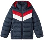 Χειμερινό μπουφάν με κουκούλα 5-14 blue stripes 13218692 Name It