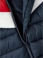Χειμερινό μπουφάν με κουκούλα 5-14 blue stripes 13218692 Name It