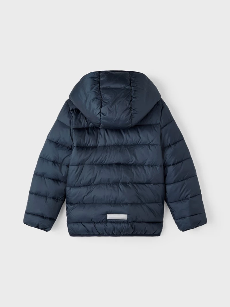 Χειμερινό μπουφάν με κουκούλα 5-14 blue stripes 13218692 Name It