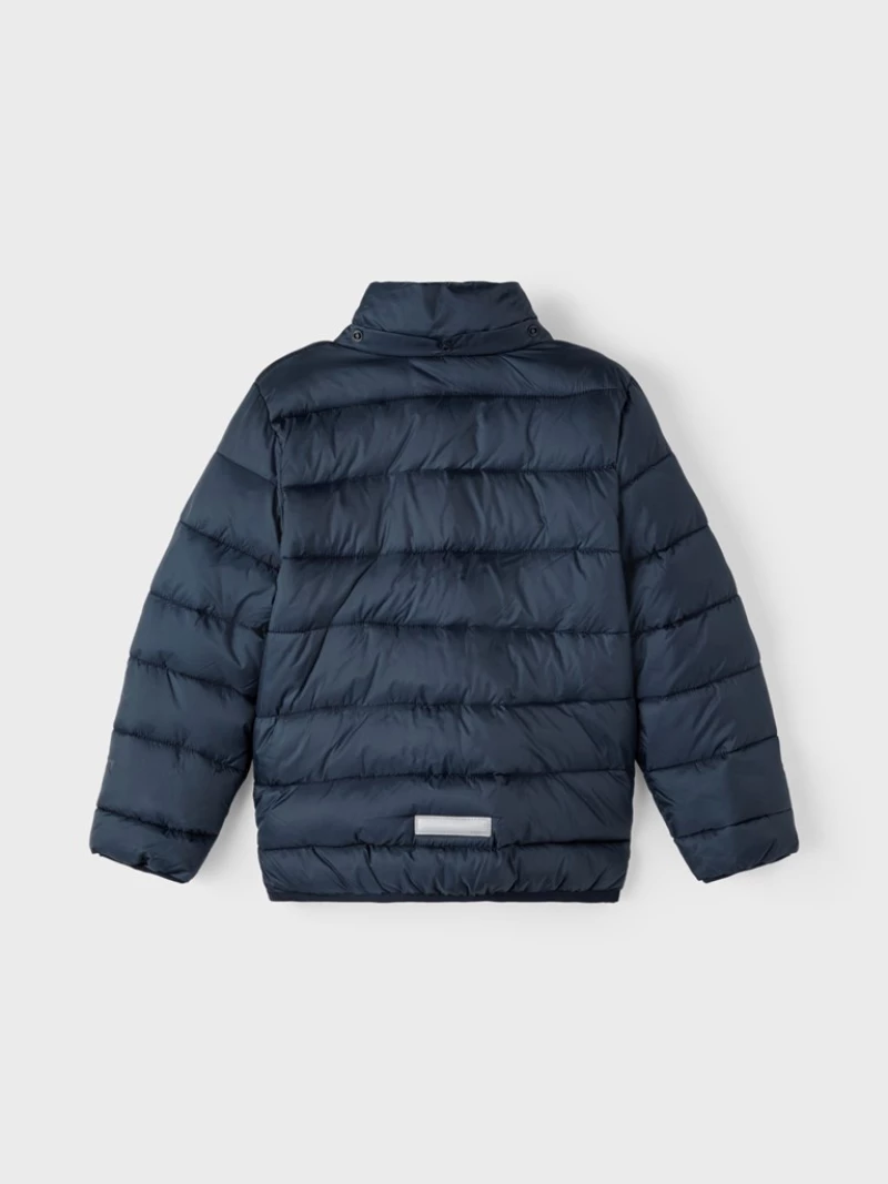 Χειμερινό μπουφάν με κουκούλα 5-14 blue stripes 13218692 Name It