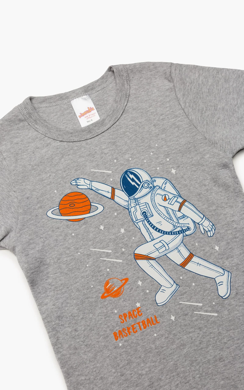 Φανέλα κοντομάνικη "Space basketball" μελανζέ (Γκρι μελανζέ)