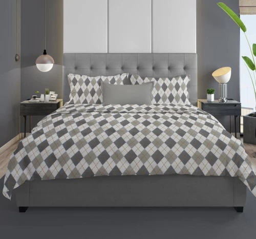 Σετ Σεντόνια Φανελένια Υπέρδιπλα 4τμχ (220x240) Diamond 328 Grey DimCol