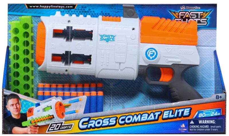 FAST SHOTS CROSS COMBAT ELITE ΜΕ 20 ΑΦΡΩΔΗ ΒΕΛΑΚΙΑ ΚΑΙ 2 ΓΕΜΙΣΤΗΡΕΣ (#590080)