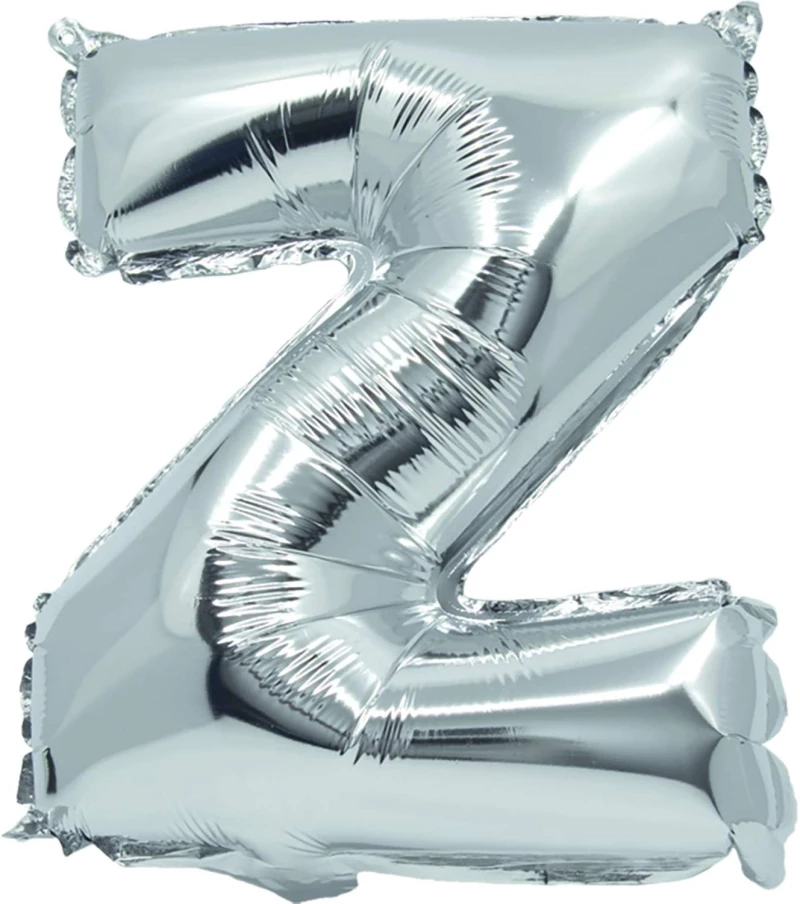 ΜΠΑΛΟΝΙ ΑΣΗΜΙ FOIL 32 cm ΓΡΑΜΜΑ Z ΚΑΙ ΚΑΛΑΜΑΚΙ (#91275)